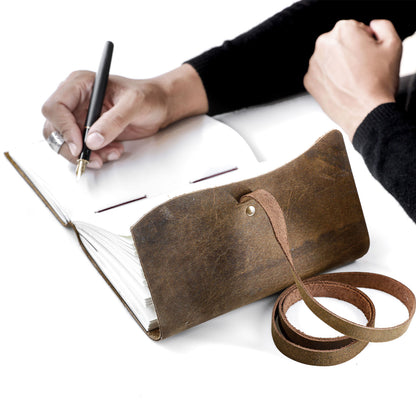 Komal's Passion Handmade Leather Blank Diaries and Journals, 5 in x 7 in, 240 Pages