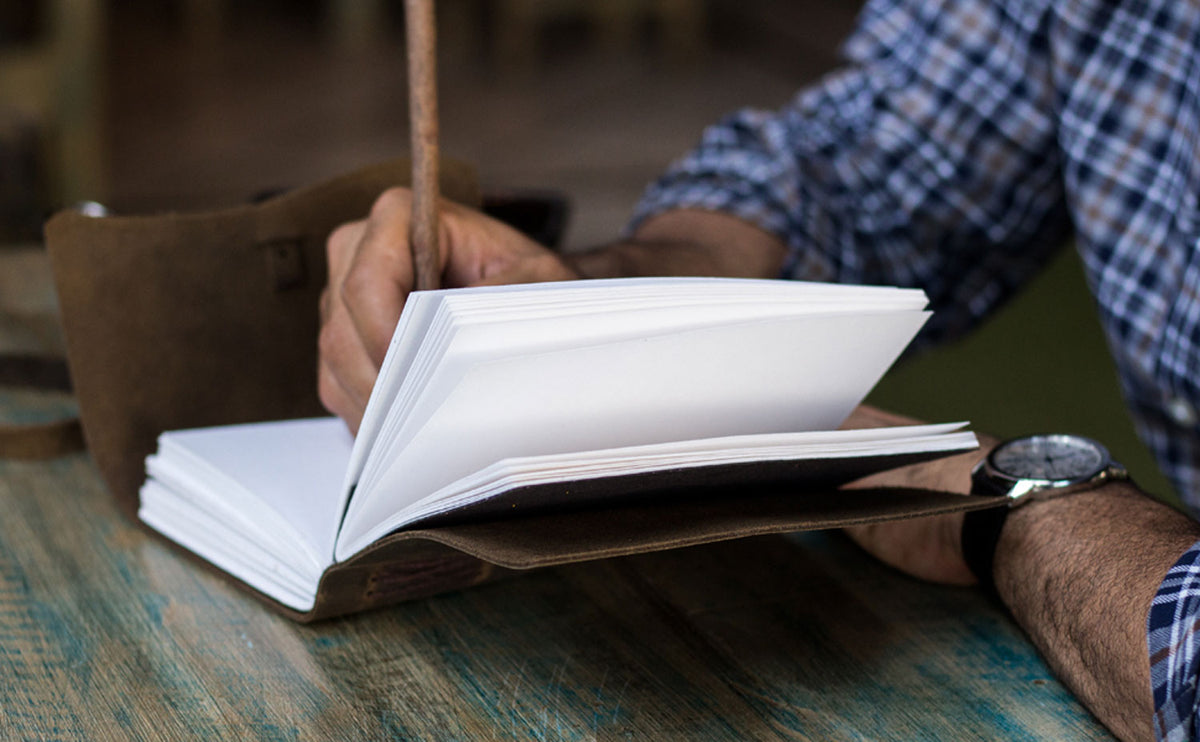 Komal's Passion Handmade Leather Blank Diaries and Journals, 5 in x 7 in, 240 Pages
